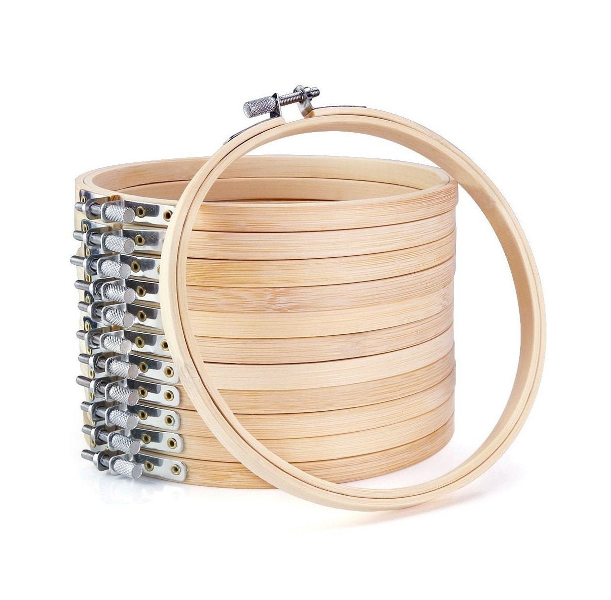 10 Pieces 5 Inch Wooden Embroidery Hoops Bulk Wholesale Bamboo Etsy