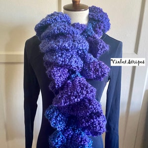 Handmade Crochet Ruffle Scarf