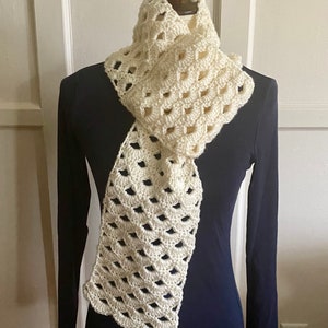 Hand-Crocheted Keyhole Scarf