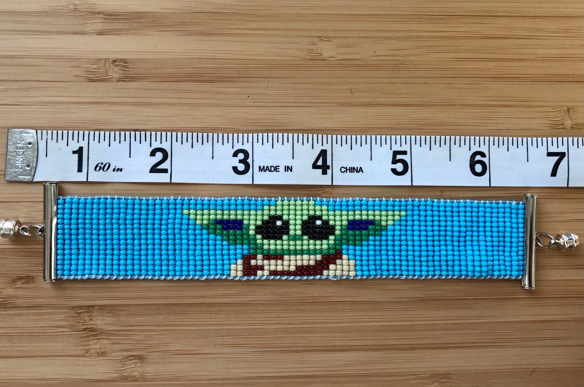 Mandalorian Grogu Baby Yoda seed bead loom bracelet Etsy