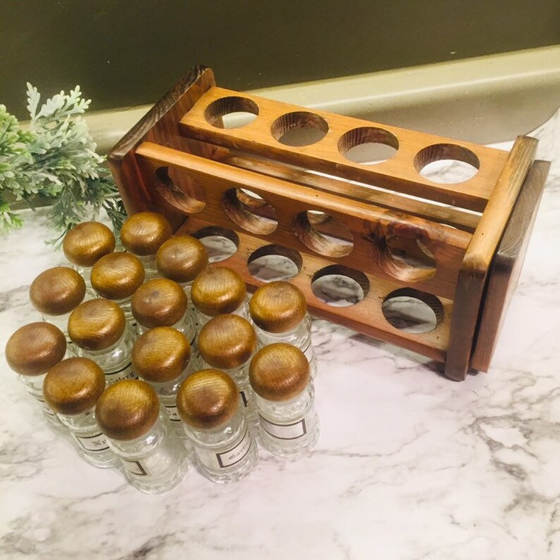 Wooden Carousel Spice Rack Set. Etsy
