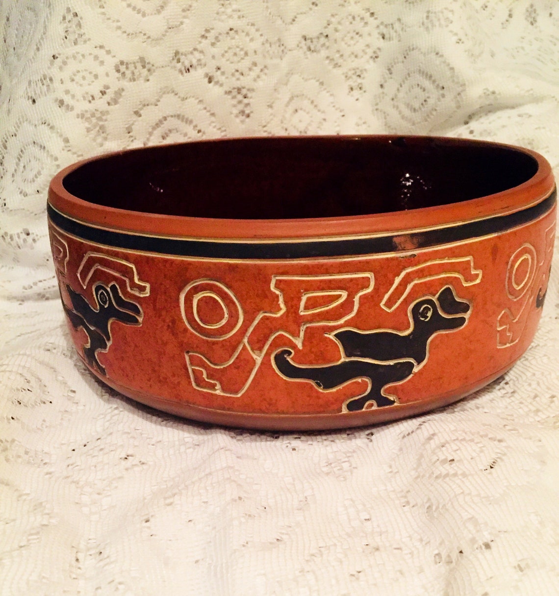 Mexican Handcrafted Clay Bowl Art Pottery Bowl Terracotta | Etsy