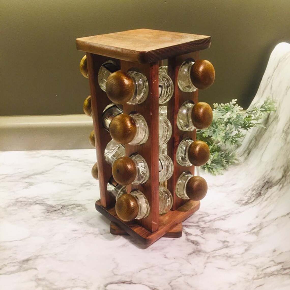 Wooden Carousel Spice Rack Set. Etsy