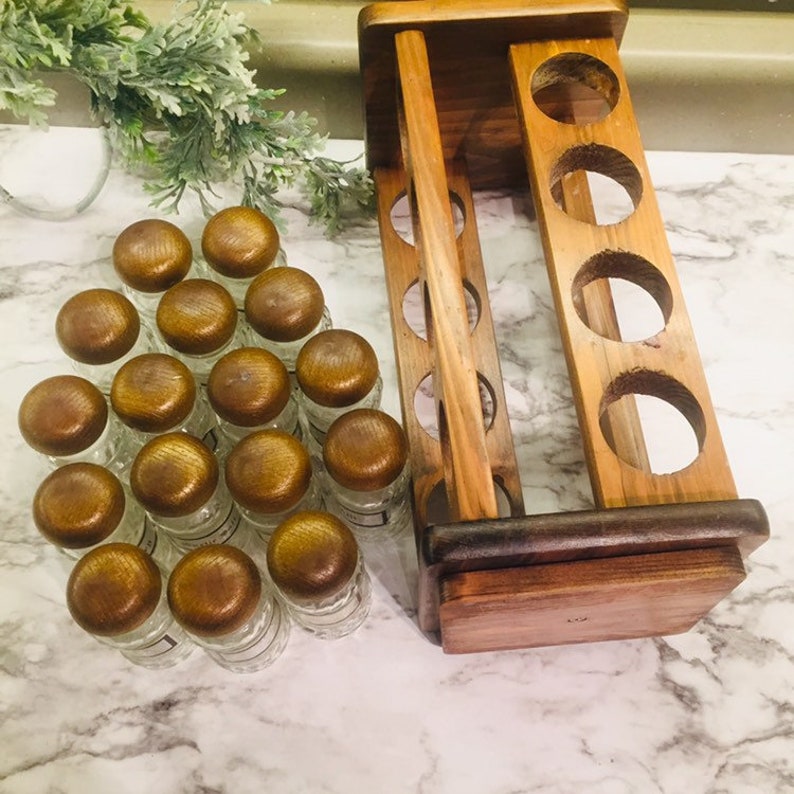 Wooden Carousel Spice Rack Set. Etsy