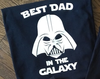 Mejor papá en la Galaxy/Papá Star Wars camiseta