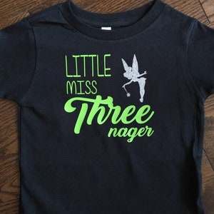 Little Miss Threenager Shirt (Third Birthday Shirt)