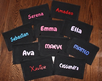 Personalized Pencil Cases/Custom School Supply Bag/Personalized Make Up Case