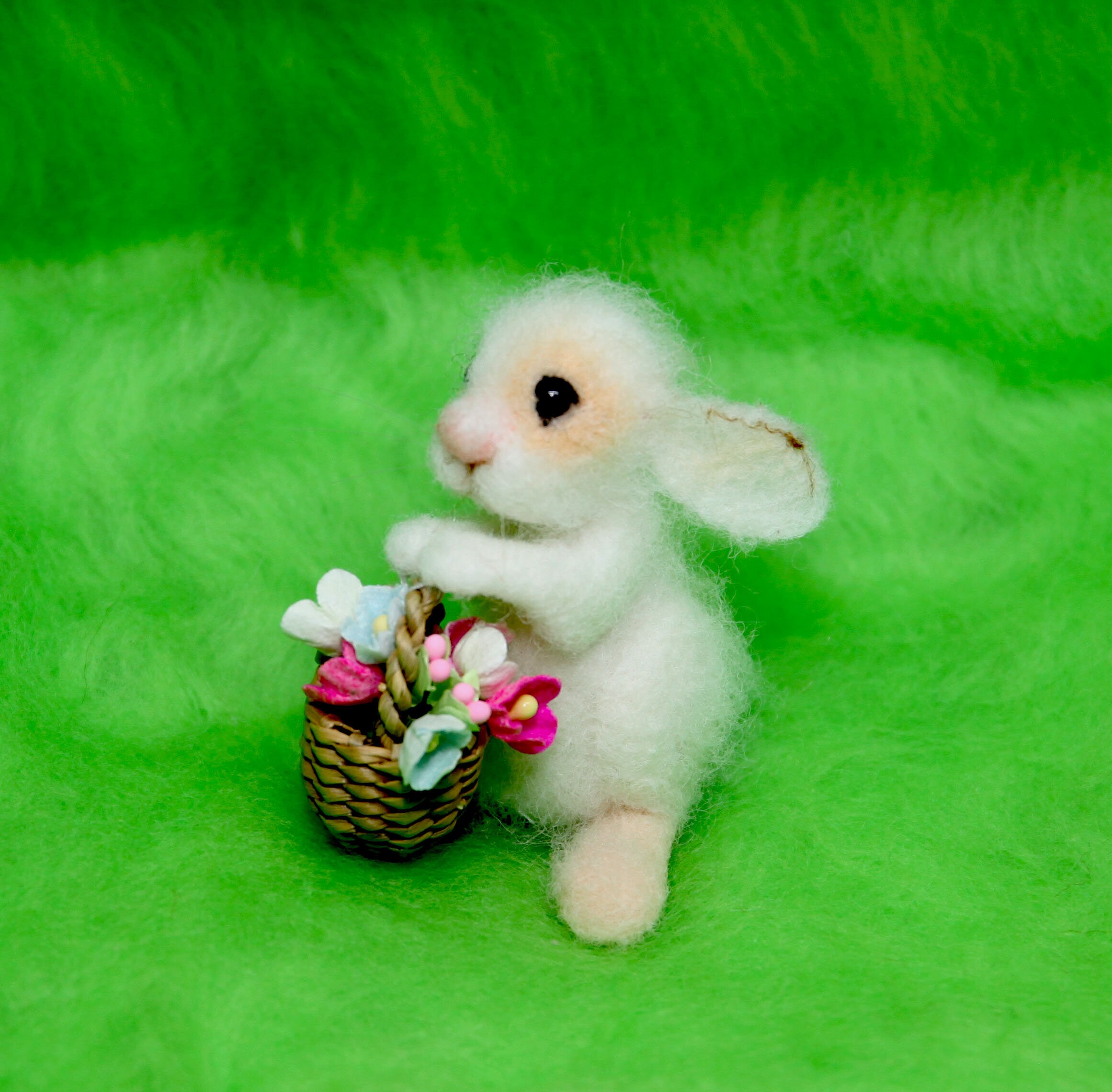 Needle Felted/ Miniature Sculpture / Rabbit/ Bunny / Hare /easter Gift ...