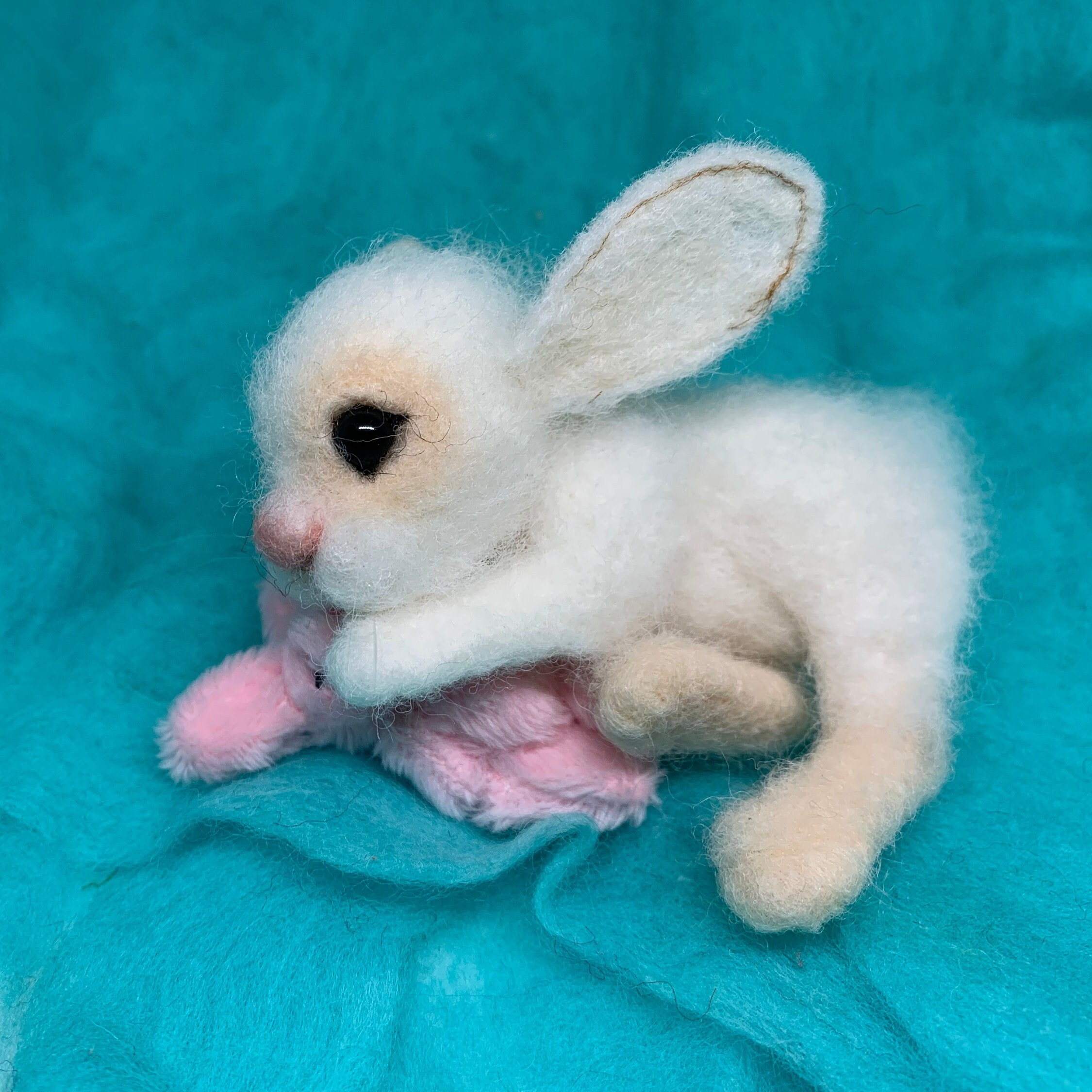 Needle Felted/ Miniature Sculpture / Rabbit/ Bunny / Hare /handmade ...