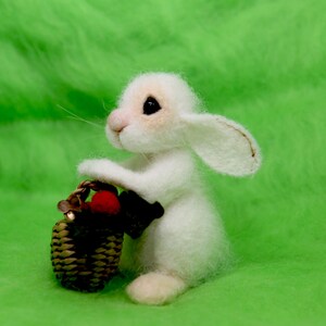 Needle Felted/ Miniature Sculpture / Rabbit/ Bunny / Hare /easter Gift ...