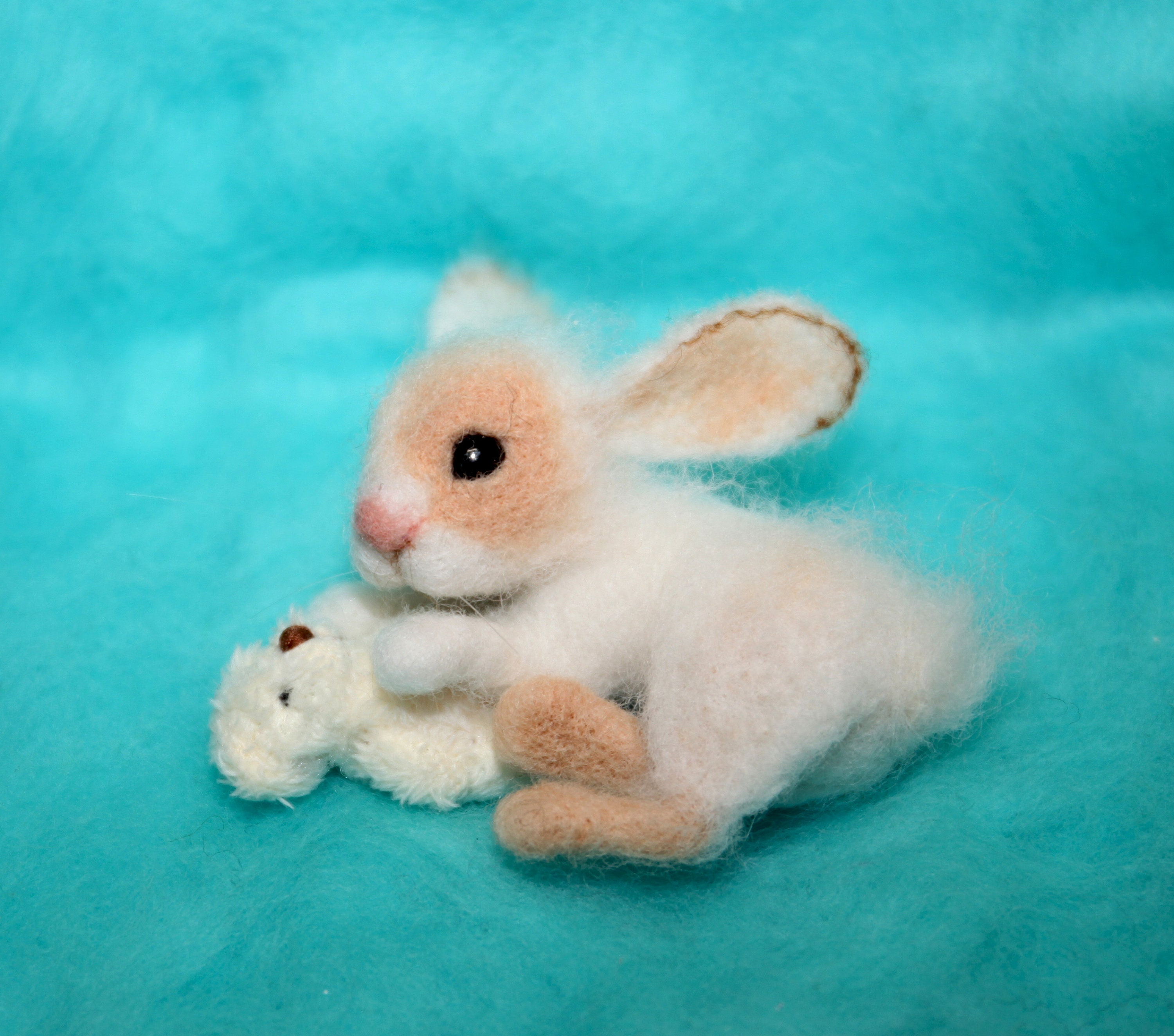 Needle Felted/ Miniature Sculpture / Rabbit/ Bunny / Hare /handmade ...