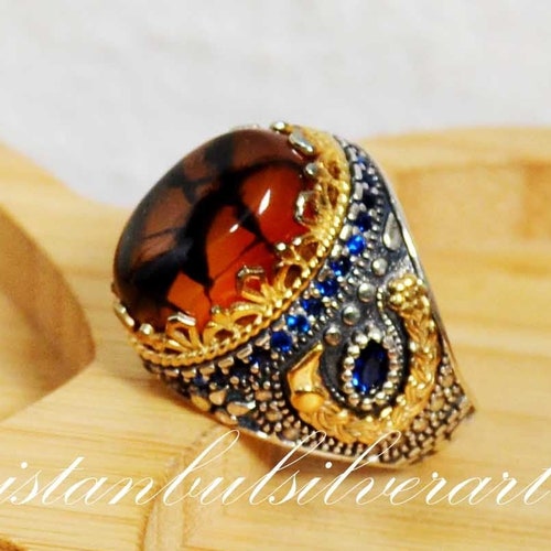 Mens Handmade Ring Turkish Handmade Silver Men Ring Ottoman - Etsy