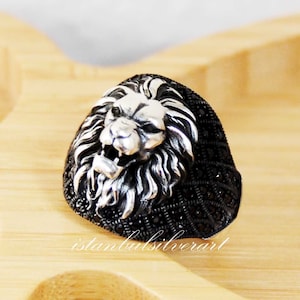 Lion ring, Turkish Handmade Sterling Silver Ring, Animal Wrap Ring, Lion Ring, Animal Ring, Silver Lion Ring, 925K Sterling Silver