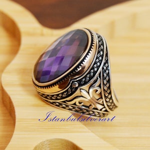 Mens Handmade Ring, Turkish Handmade Silver Men Ring, Ottoman Men Ring ...