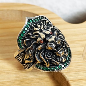 Lion ring, Turkish Handmade Sterling Silver Ring, Animal Wrap Ring, Lion Ring, Animal Ring, Silver Lion Ring, 925K Sterling Silver