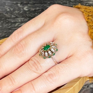 Handmade Ring Women, Turkish Handmade Silver Ladies Ring, Ottoman Ring, Emerald Topaz Ring, Ladies Ring, 925k Sterling Silver Ring