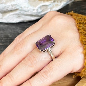 Handmade Ring Women, Turkish Handmade Silver Ladies Ring, Ottoman Ring, Amethyst Topaz Ring, Cz Stone, 925k Sterling Silver Ring