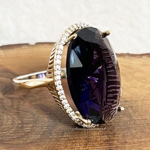 Handmade Ring Women, Turkish Handmade Silver Ladies Ring, Ottoman Ring, Amethyst Topaz Ring, Cz Stone, 925k Sterling Silver Ring