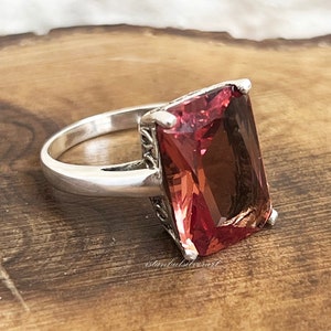 Women Handmade Ring, Turkish Handmade Silver, Ladies Ottoman Ring, Alexandrite Ring, cubic zircon, Gift for Him, 925k Sterling Silver