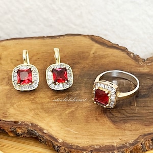Handmade Ring Women, Turkish Handmade, 925K Ladies Jewelry Set, Ottoman Ring , Ruby Ladies Ring, 925 Sterling Silver Ring