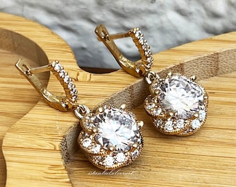 Handmade Earring Women, Turkish Handmade Silver Ladies Earring, Ottoman Earring, Topaz Stone Earring, 925k Sterling Silver