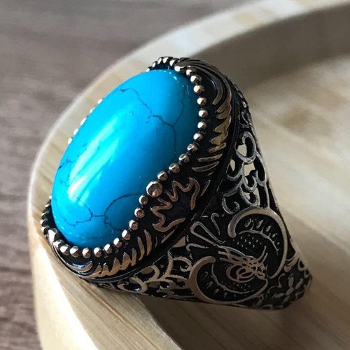 Mens Handmade Ring Turkish Handmade Silver Men Ring Ottoman - Etsy