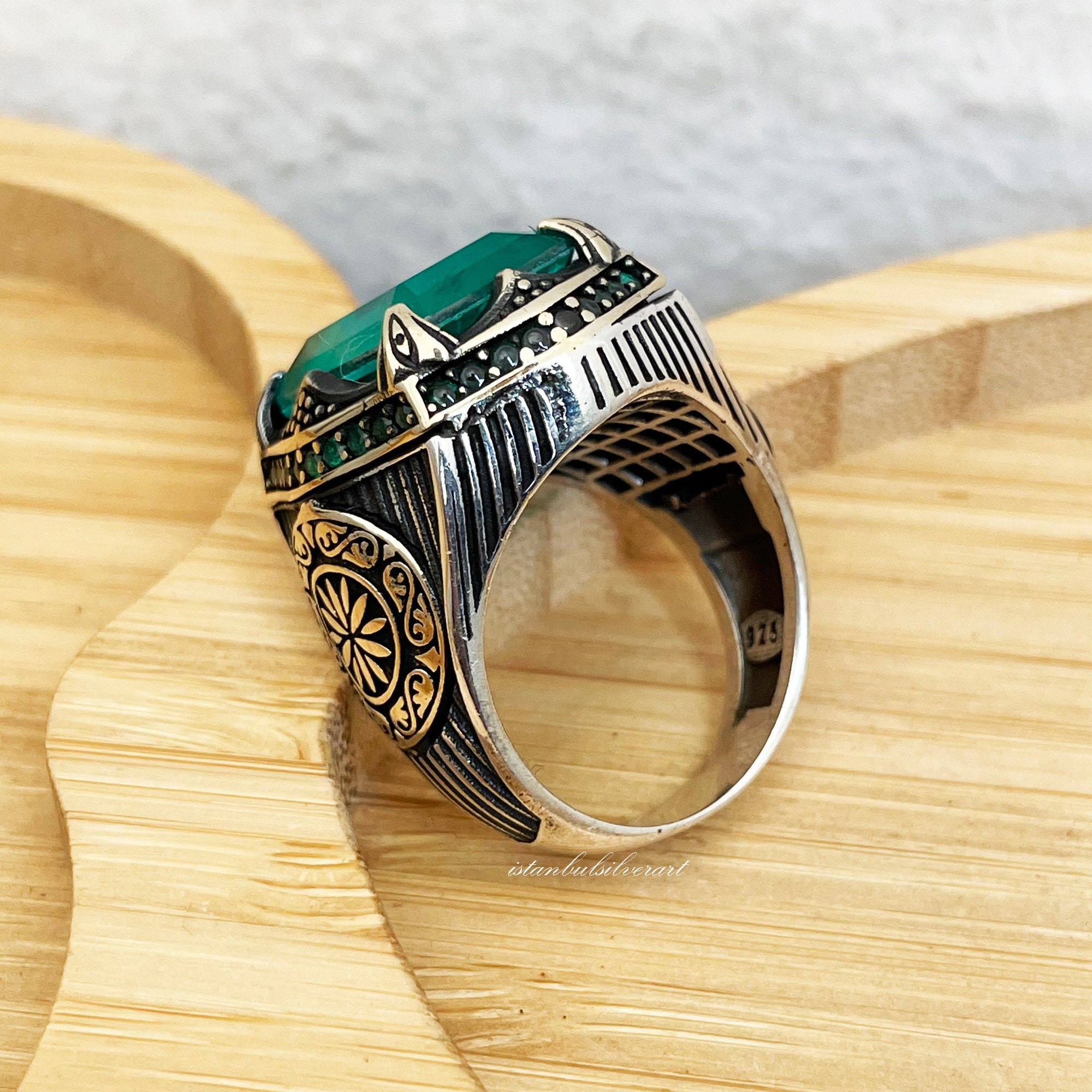 レアヴィンテージリングmade in denmarkオニキス#26