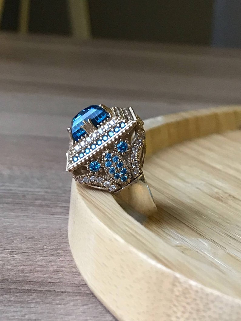 Handmade Ring Women Turkish Handmade Silver Ladies Ring Etsy