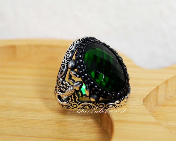 NOVICA Artisan Handcrafted Men's 'Scorpion King' Ring - .925 Sterling Silver Scorpion Ring From Bali, Indonesia