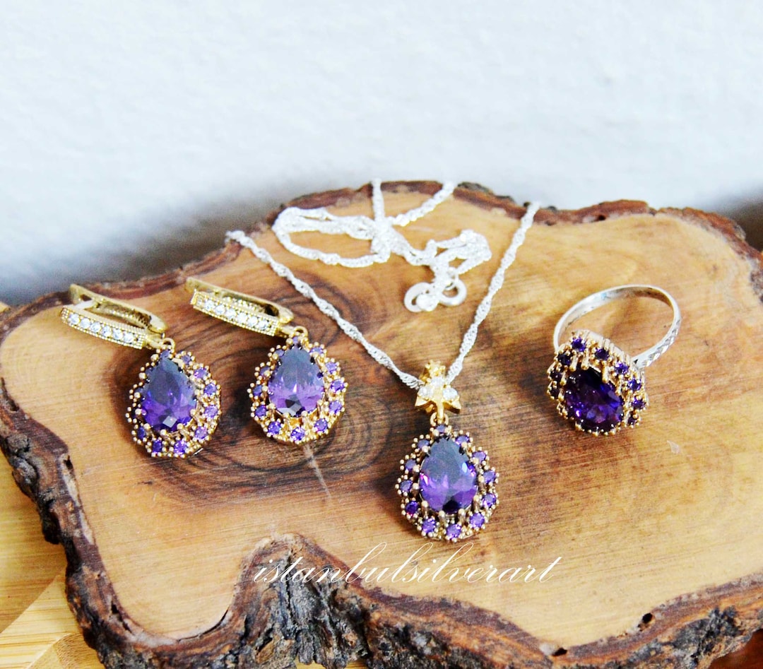 Handmade Ring Women, Turkish Handmade, 925K Ladies Jewelry Set, Ottoman ...