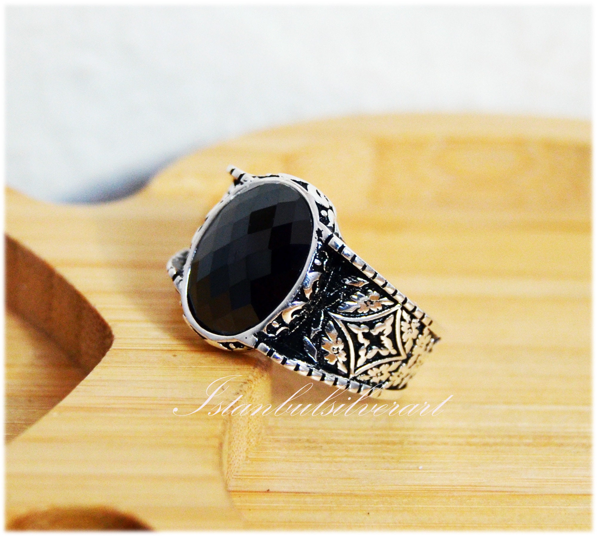 Handmade Ottoman Onyx Mens Ring: 925 Sterling Silver - Etsy Canada