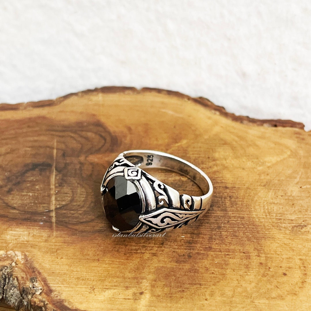 n*7様 ombre bijoux onyx ring 925 Handmade Ottoman Onyx Mens Ring: 925 Sterling Silver - Etsy