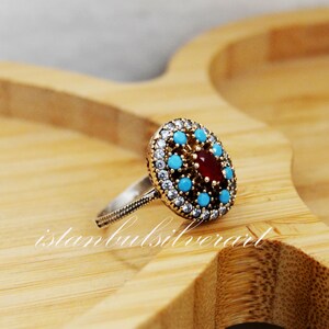 Handmade Ring Women, Turkish Handmade Silver Ladies Ring, Ottoman Ring ...