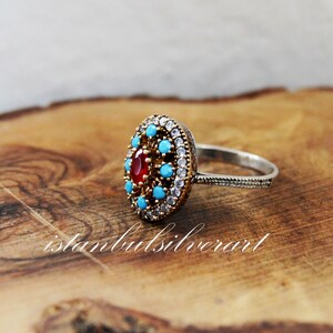 Handmade Ring Women, Turkish Handmade Silver Ladies Ring, Ottoman Ring ...