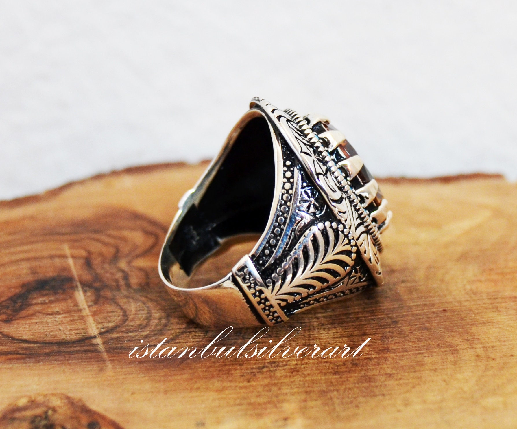 Mens Handmade Ring, Turkish Handmade Silver, Ottoman Men Ring, Alexandrite Ring, Cubic Zircon, Gift for Him, 925k Sterling Silver Mens Handmade Ring, Turkish Handmade Silver, Ottoman Men Ring, Alexandrite Ring, Cubic Zircon, Gift for Him, 925k Sterling Silver