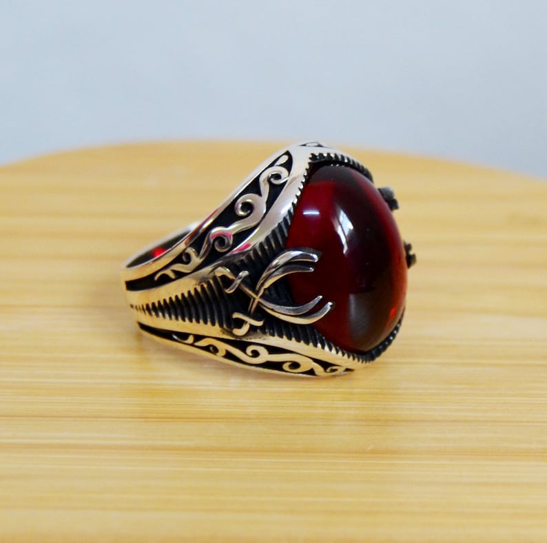 Mens Handmade Ring Turkish Handmade Silver Men Ring Ottoman Etsy