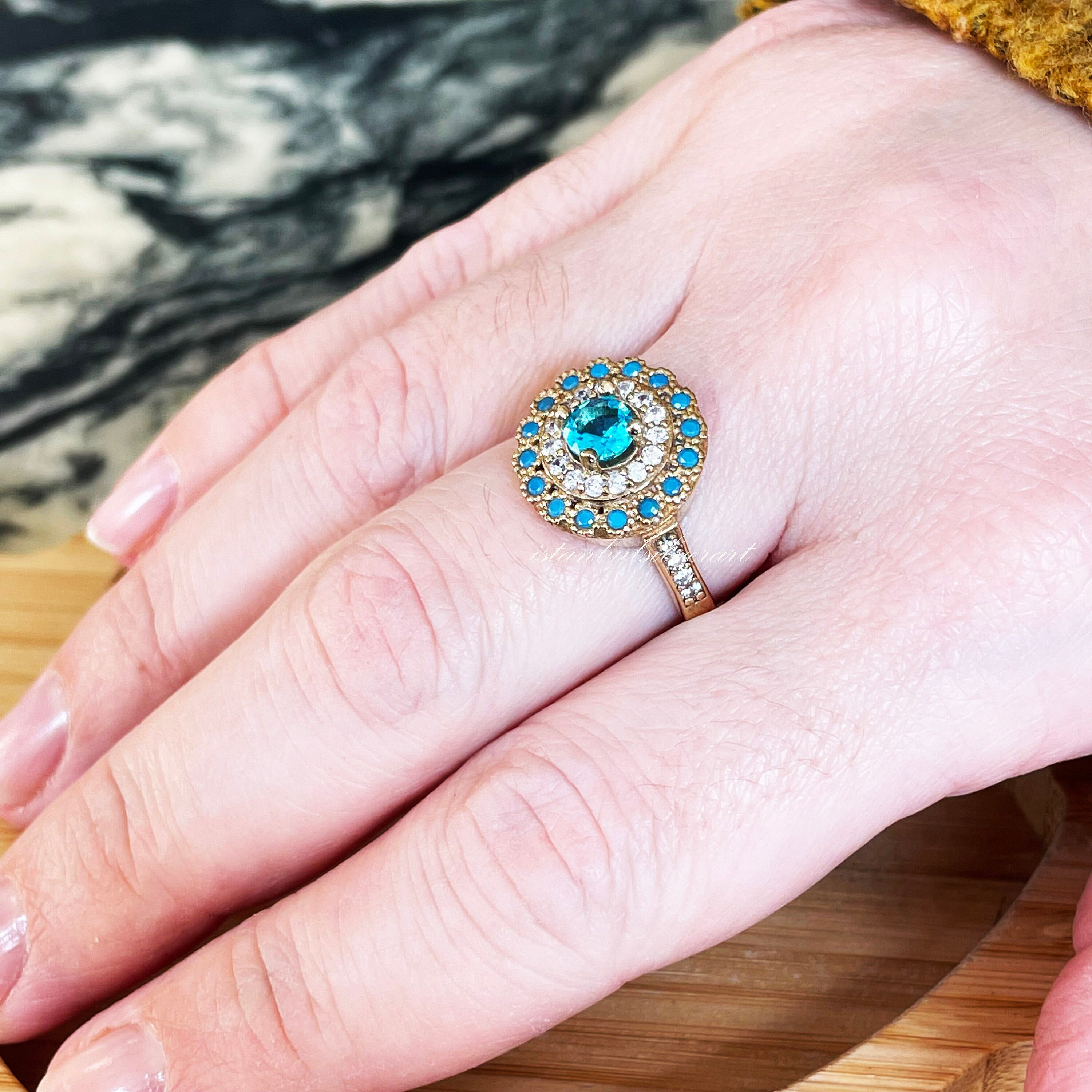 Anillo hecho a mano para mujeres anillo de damas de plata hecho a