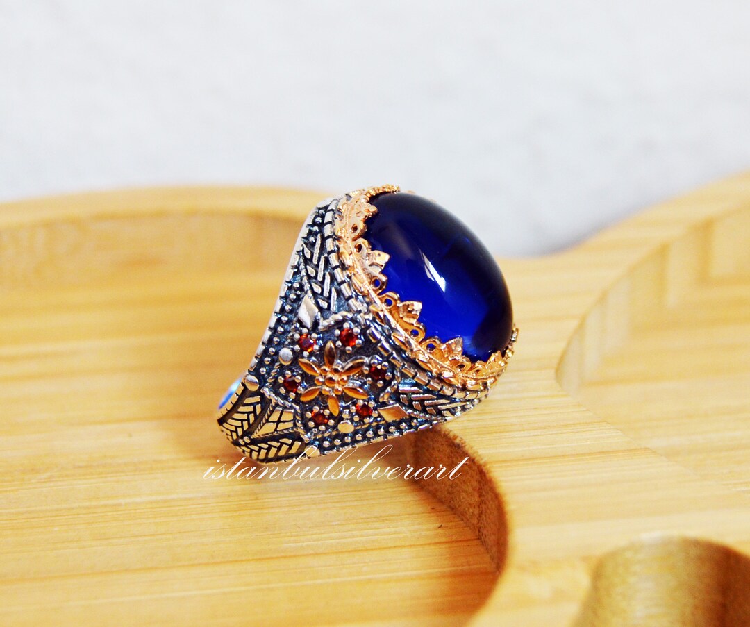 Mens Handmade Ring, Turkish Handmade Silver Men Ring, Ottoman Men Ring ...