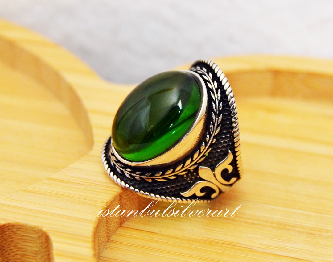 Bague en argent sterling avec péridot faite main bague pour