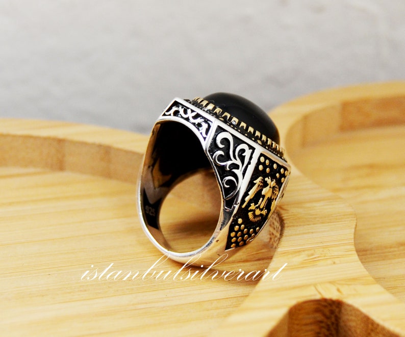 Mens Handmade Ring Turkish Handmade Silver Men Ring Ottoman Etsy