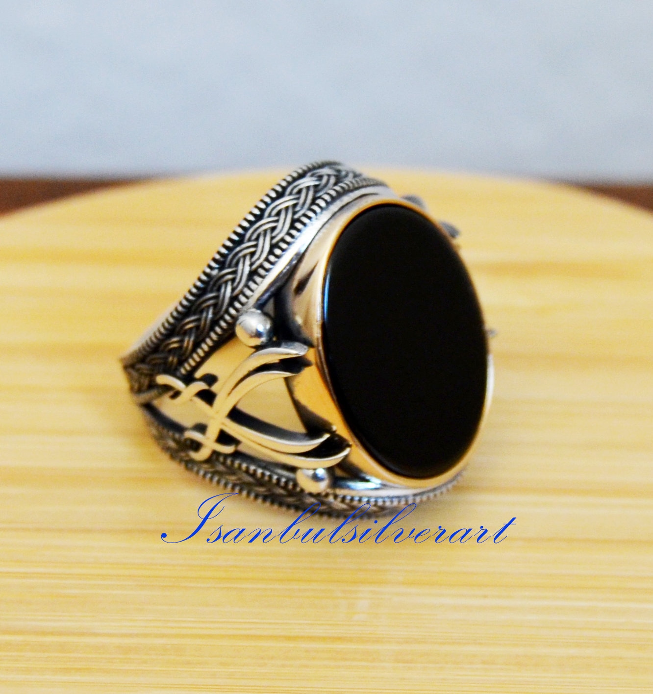 Handmade Ottoman Onyx Ring: 925 Sterling Silver Mens Ring - Etsy
