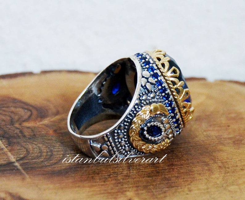 Mens Handmade Ring Turkish Handmade Silver Men Ring Ottoman Etsy