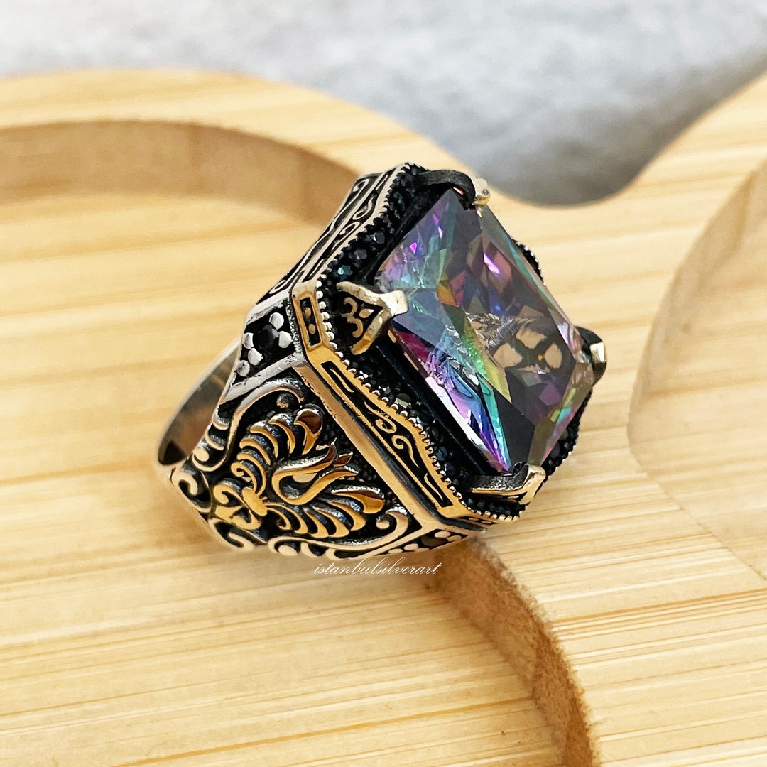 Mens Handmade Ring, Turkish Handmade Silver Men Ring Mens Handmade Ring, Turkish Handmade Silver Men Ring
