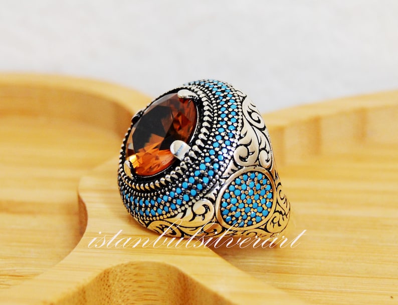 Mens Handmade Ring Turkish Handmade Silver Ottoman Men Ring | Etsy