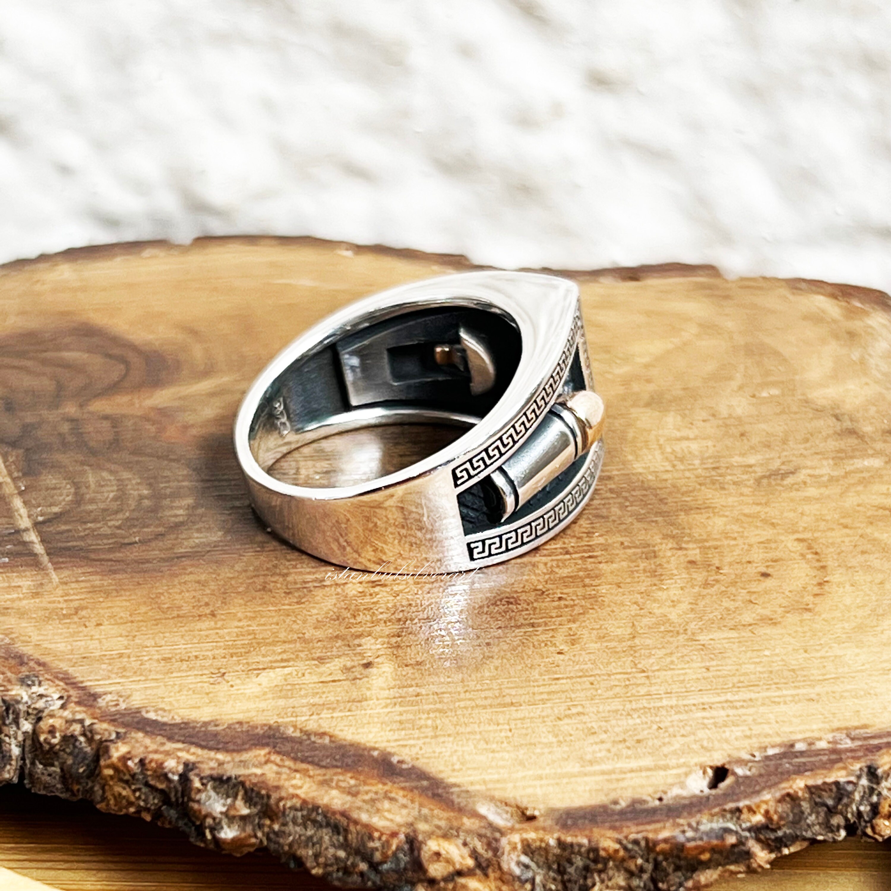 Handmade 925 Sterling Silver Bullet Ring, Ottoman Mens Ring - Etsy