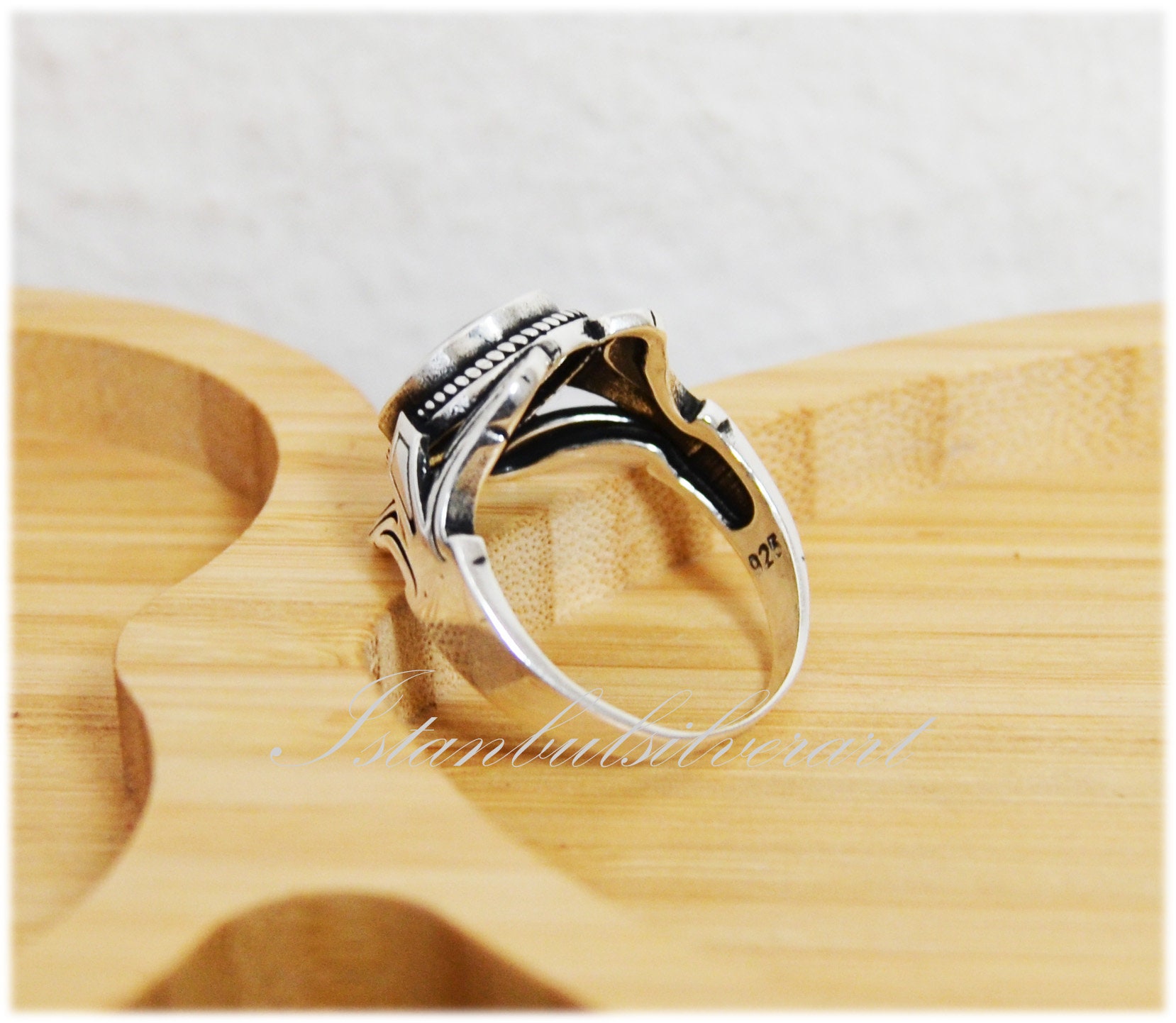 Handmade Ottoman Onyx Ring: 925 Sterling Silver Mens Ring - Etsy