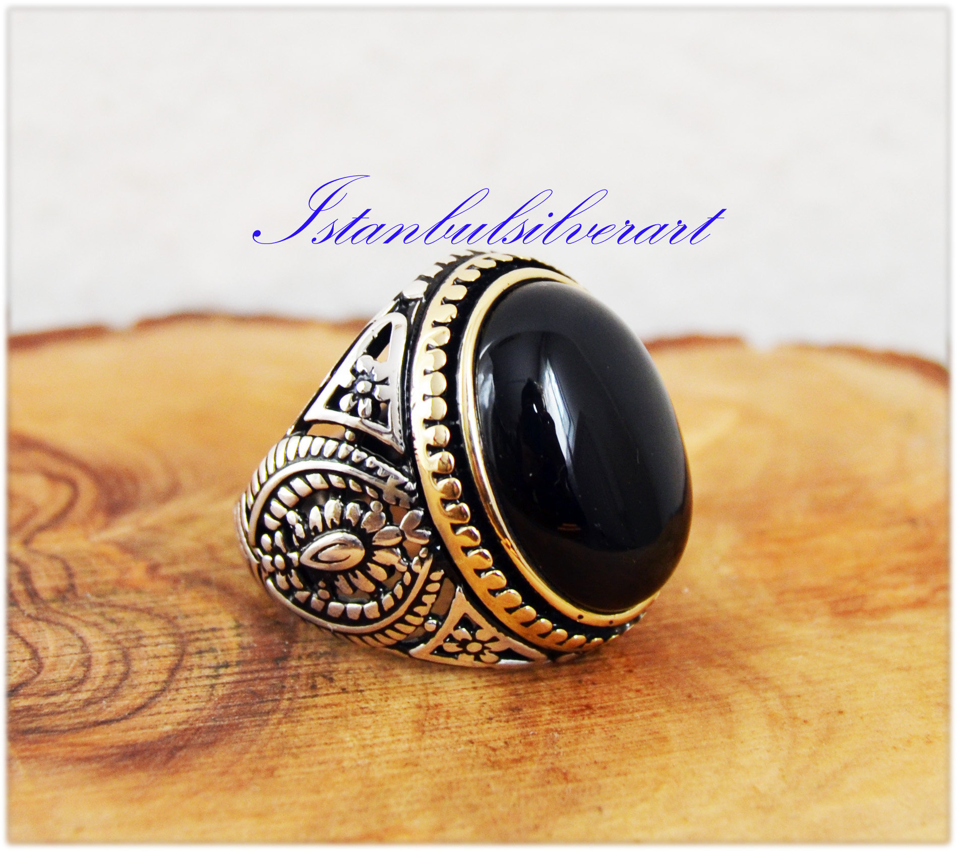 Handmade Ottoman Onyx Mens Ring: 925 Sterling Silver - Etsy