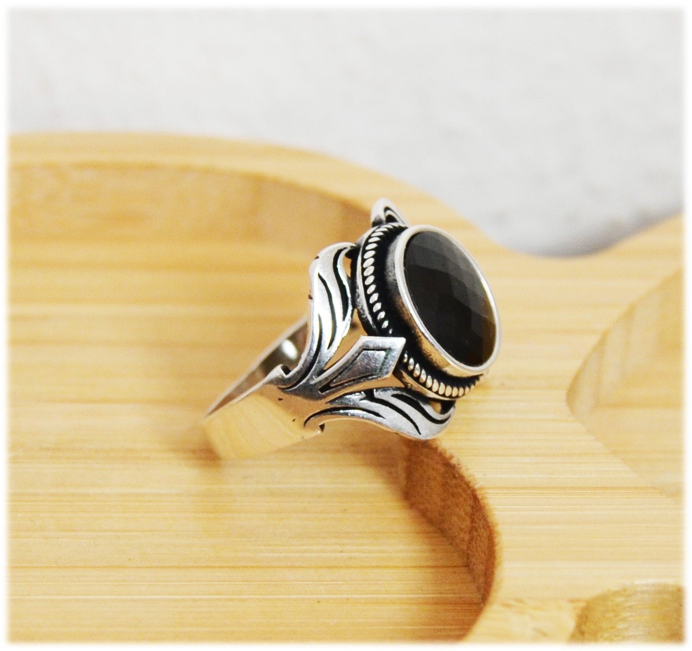 Handmade Ottoman Onyx Ring: 925 Sterling Silver Mens Ring - Etsy