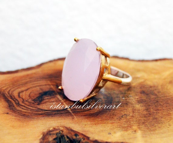 Handmade Ring Women, Turkish Handmade Silver Ladies Ring, Ottoman Ring, Rose Quartz Ring, Ladies Ring, 925k Sterling Silver Ring