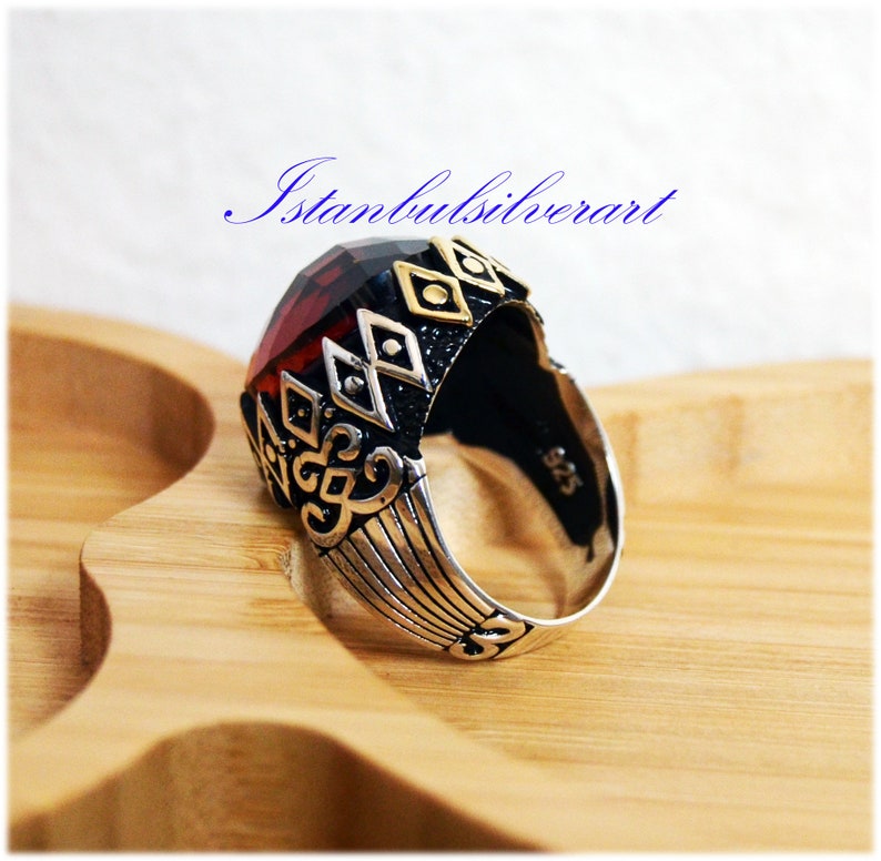 Mens Handmade Ring Turkish Handmade Silver Men Ring Ottoman Etsy